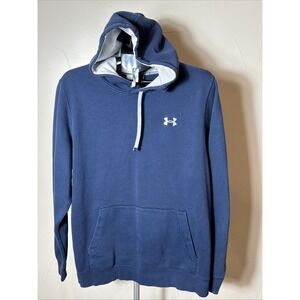 Under Armour Storm Hoodie Mens XL Loose Fleece Kangaroo Pocket Dark Blue